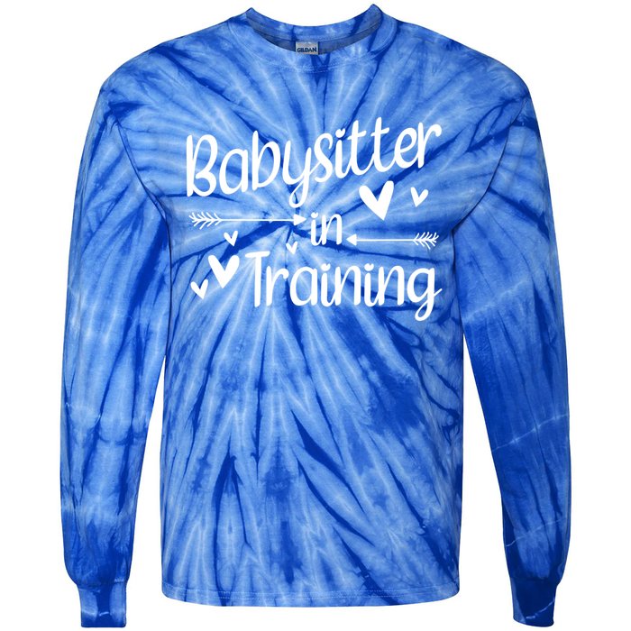 Babysitter In Training Cool Gift Tie-Dye Long Sleeve Shirt