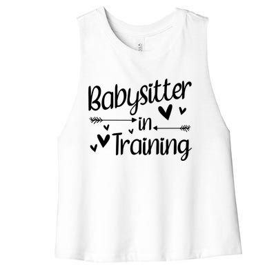 Babysitter In Training Cool Gift Women's Racerback Cropped Tank