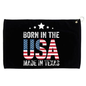 Born In The Usa Made And Raised In Texas Tx Grommeted Golf Towel