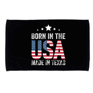 Born In The Usa Made And Raised In Texas Tx Microfiber Hand Towel