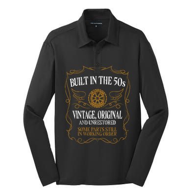 Built In The Fifties 50s Original Unrestored 70th Birthday Silk Touch Performance Long Sleeve Polo