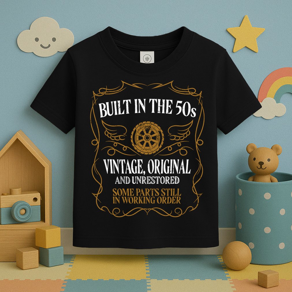 Built In The Fifties 50s Original Unrestored 70th Birthday Toddler T-Shirt