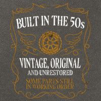 Built In The Fifties 50s Original Unrestored 70th Birthday Cotton Canvas Backpack