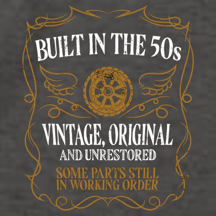 Built In The Fifties 50s Original Unrestored 70th Birthday Vector Backpack