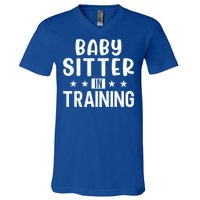 Babysitter In Training Sitter Gift V-Neck T-Shirt