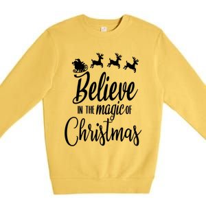 Believe In The Magic Of Christmas Gift Premium Crewneck Sweatshirt