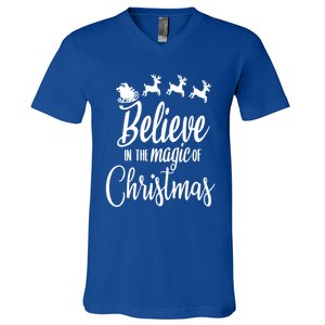 Believe In The Magic Of Christmas Gift V-Neck T-Shirt