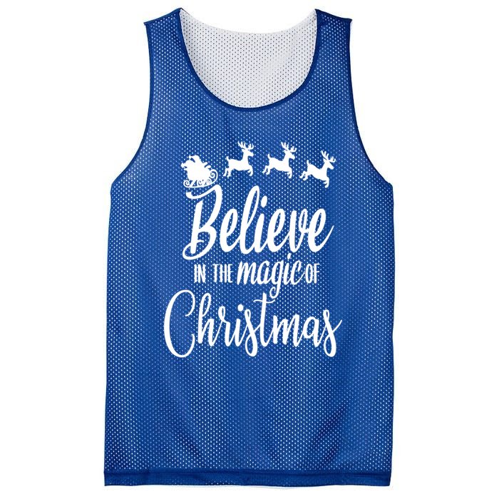 Believe In The Magic Of Christmas Gift Mesh Reversible Basketball Jersey Tank