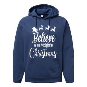 Believe In The Magic Of Christmas Gift Performance Fleece Hoodie