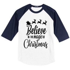 Believe In The Magic Of Christmas Gift Baseball Sleeve Shirt