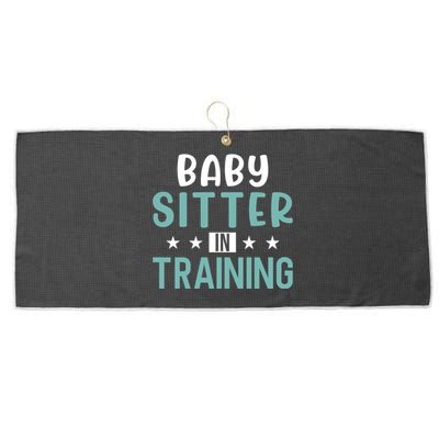 Babysitter In Training Sitter Gift Large Microfiber Waffle Golf Towel