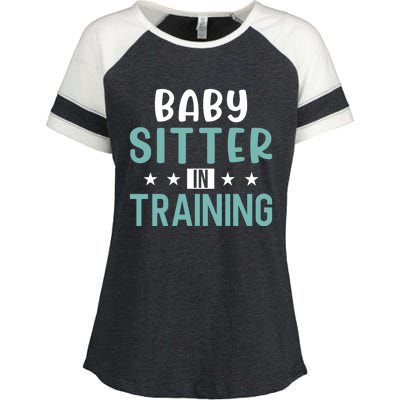 Babysitter In Training Sitter Gift Enza Ladies Jersey Colorblock Tee