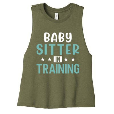 Babysitter In Training Sitter Gift Women's Racerback Cropped Tank