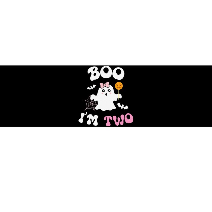 Boo IM Two Ghost Second 2nd Birthday Groovy Halloween Bumper Sticker