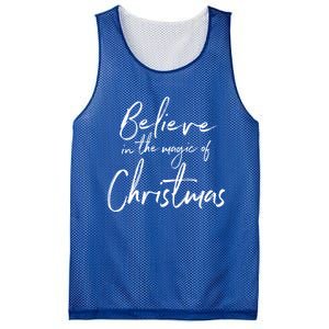 Believe In The Magic Of Christmas Jolly Festive Holiday Meaningful Gift Mesh Reversible Basketball Jersey Tank