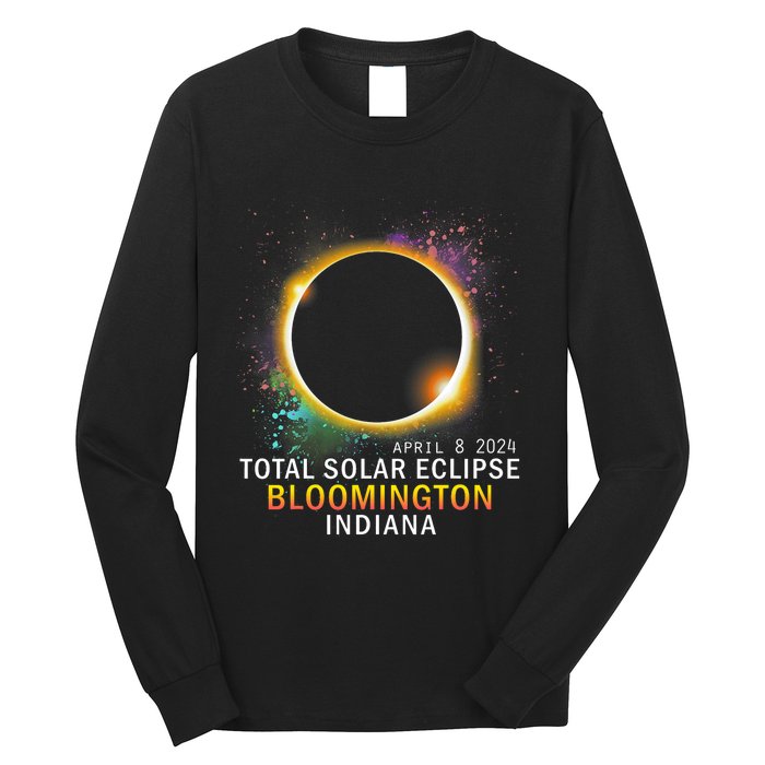 Bloomington Indiana Total Solar Eclipse April 8 2024 Long Sleeve Shirt