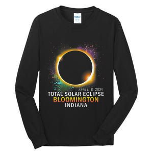 Bloomington Indiana Total Solar Eclipse April 8 2024 Tall Long Sleeve T-Shirt