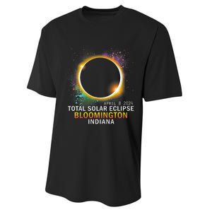 Bloomington Indiana Total Solar Eclipse April 8 2024 Performance Sprint T-Shirt