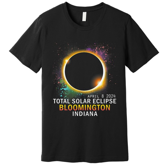 Bloomington Indiana Total Solar Eclipse April 8 2024 Premium T-Shirt