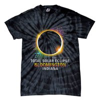 Bloomington Indiana Total Solar Eclipse April 8 2024 Tie-Dye T-Shirt