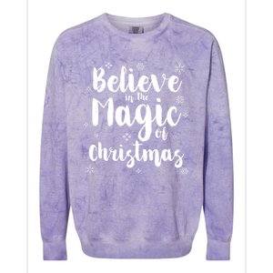 Believe In The Magic Of Christmas Gift Colorblast Crewneck Sweatshirt