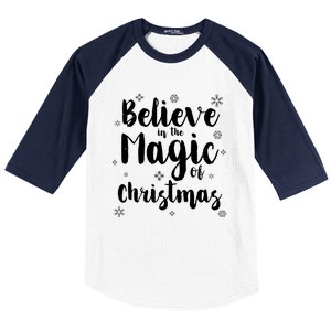 Believe In The Magic Of Christmas Gift Baseball Sleeve Shirt