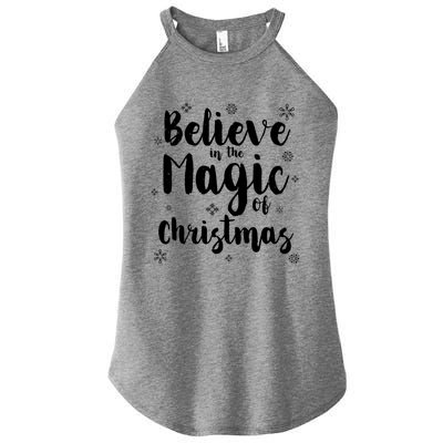 Believe In The Magic Of Christmas Gift Women’s Perfect Tri Rocker Tank