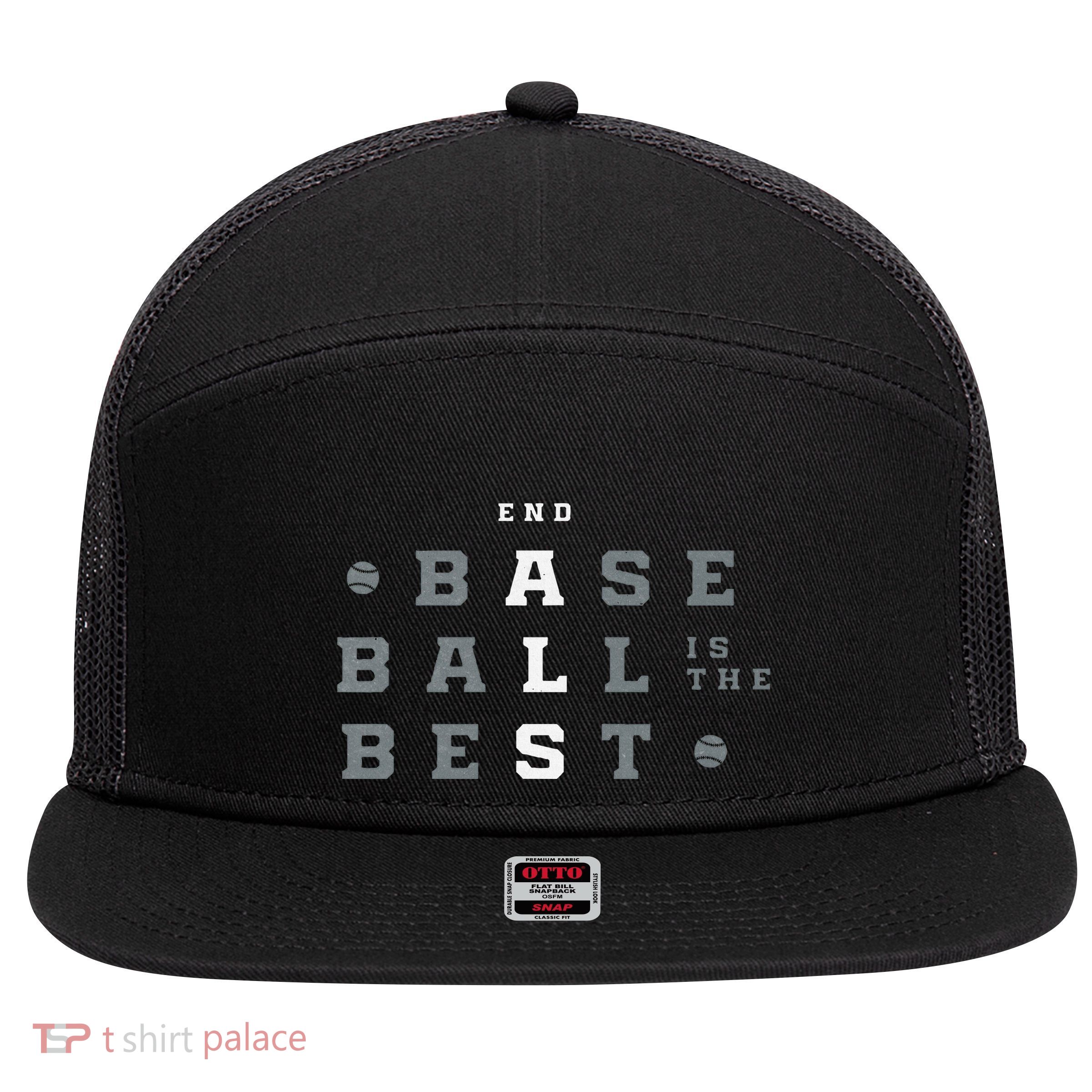 Baseball Is The Best End Als 7 Panel Mesh Trucker Snapback Hat