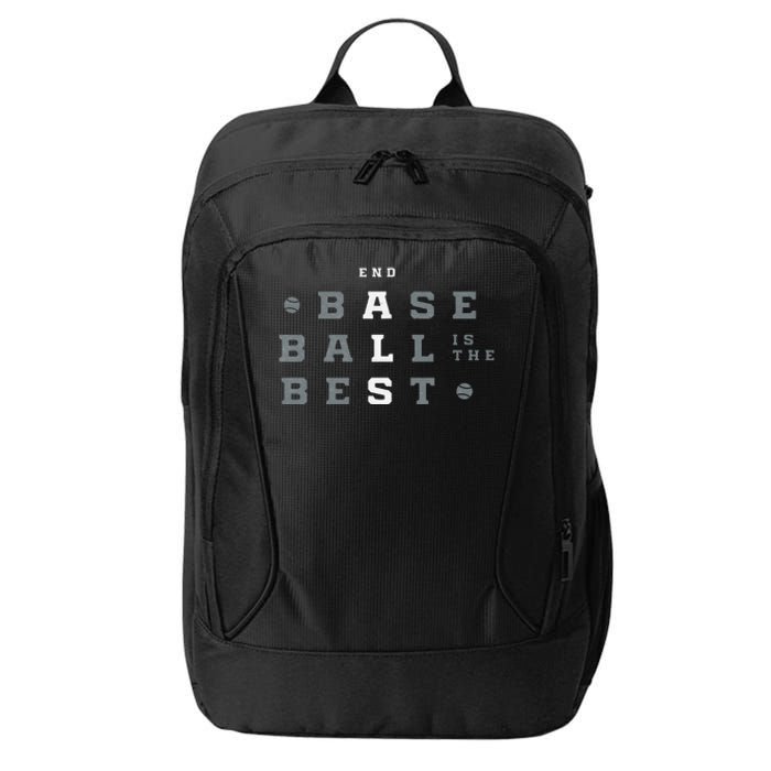 Baseball Is The Best End Als City Backpack