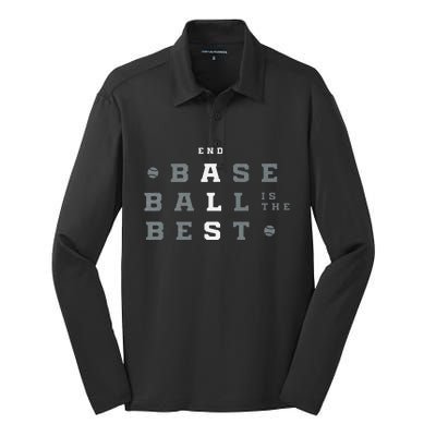 Baseball Is The Best End Als Silk Touch Performance Long Sleeve Polo