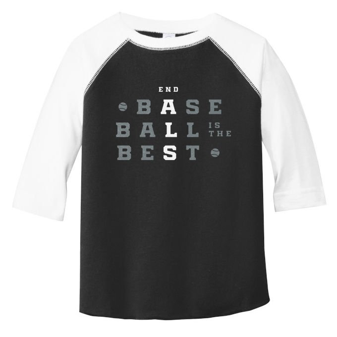 Baseball Is The Best End Als Toddler Fine Jersey T-Shirt