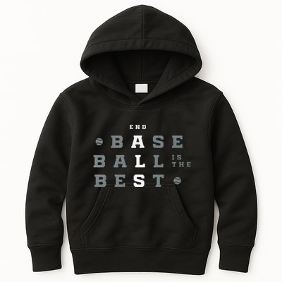 Baseball Is The Best End Als Kids Hoodie
