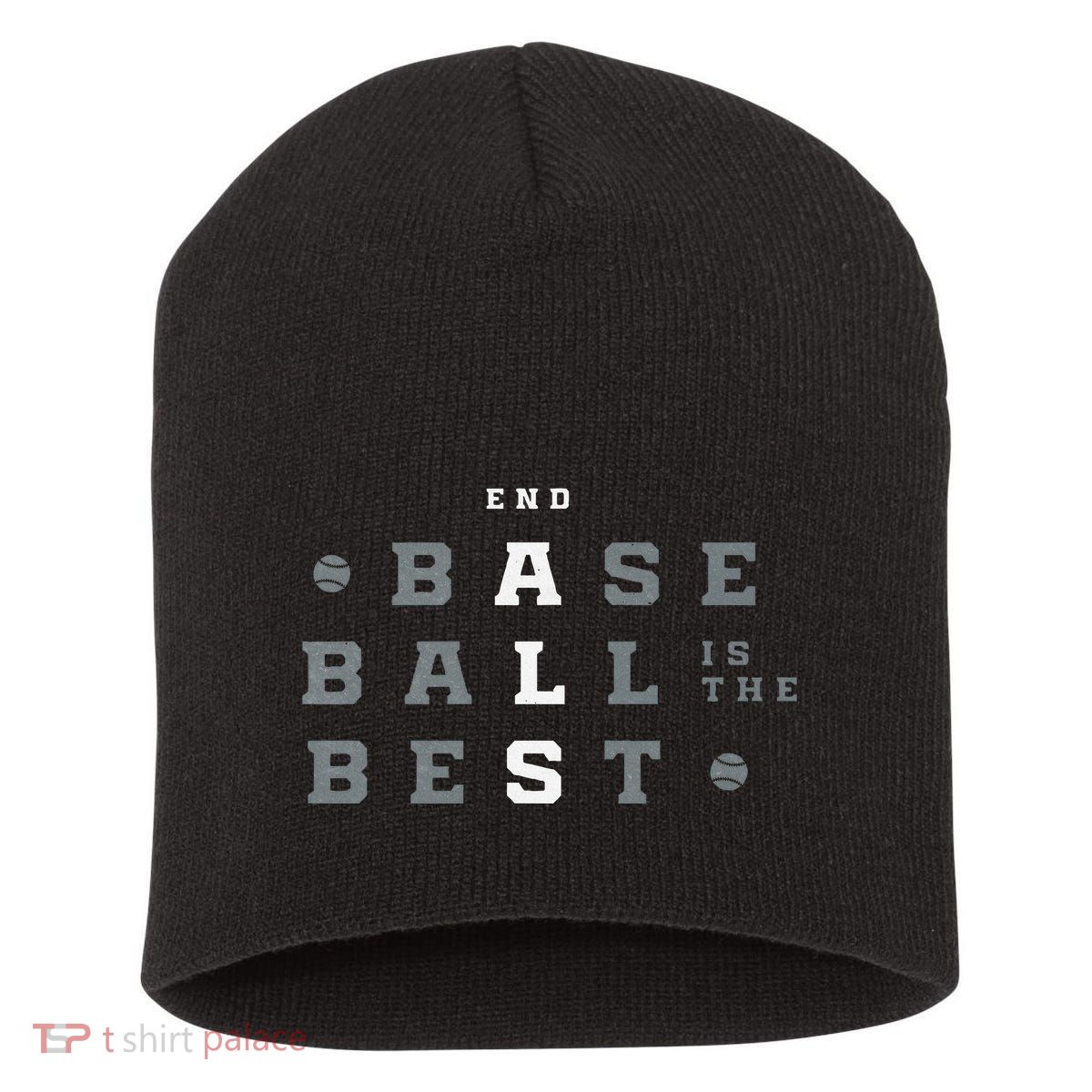 Baseball Is The Best End Als Short Acrylic Beanie