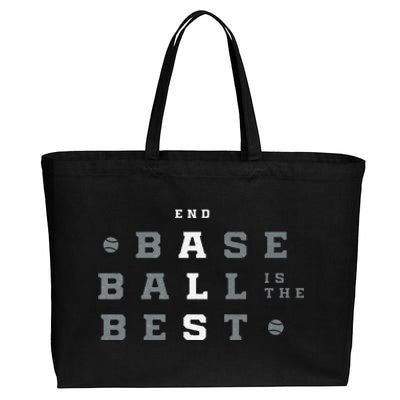 Baseball Is The Best End Als Cotton Canvas Jumbo Tote