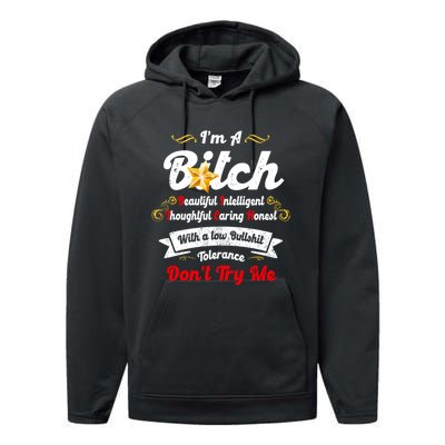 Beautiful Intelligent Thoughtful Caring Honest Performance Fleece Hoodie