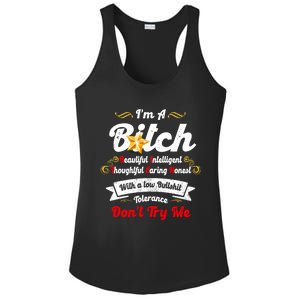 Beautiful Intelligent Thoughtful Caring Honest Ladies PosiCharge Competitor Racerback Tank