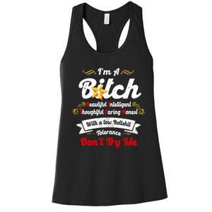 Beautiful Intelligent Thoughtful Caring Honest Women's Racerback Tank