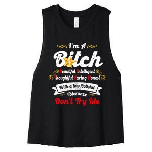 Beautiful Intelligent Thoughtful Caring Honest Women's Racerback Cropped Tank