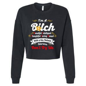 Beautiful Intelligent Thoughtful Caring Honest Cropped Pullover Crew