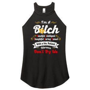 Beautiful Intelligent Thoughtful Caring Honest Women's Perfect Tri Rocker Tank