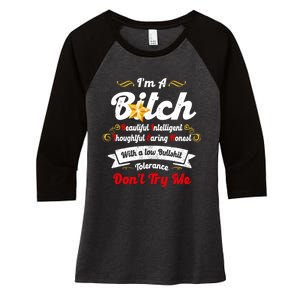 Beautiful Intelligent Thoughtful Caring Honest Women's Tri-Blend 3/4-Sleeve Raglan Shirt