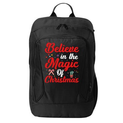 Believe In The Magic Of Christmas Xmas Holiday Gift Ideas Cute Gift City Backpack