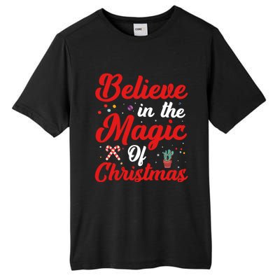 Believe In The Magic Of Christmas Xmas Holiday Gift Ideas Cute Gift Tall Fusion ChromaSoft Performance T-Shirt