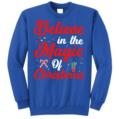 Believe In The Magic Of Christmas Xmas Holiday Gift Ideas Cute Gift Sweatshirt