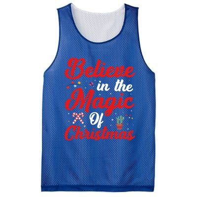 Believe In The Magic Of Christmas Xmas Holiday Gift Ideas Cute Gift Mesh Reversible Basketball Jersey Tank