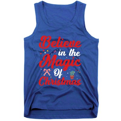 Believe In The Magic Of Christmas Xmas Holiday Gift Ideas Cute Gift Tank Top