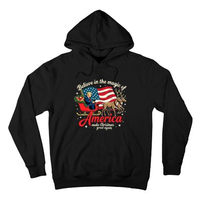 Believe In The Magic Of America Make Christmas Great Again Hoodie