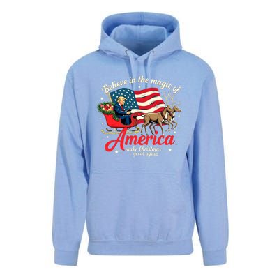 Believe In The Magic Of America Make Christmas Great Again Unisex Surf Hoodie