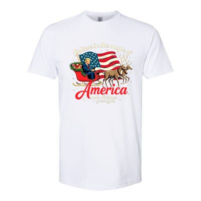 Believe In The Magic Of America Make Christmas Great Again Softstyle CVC T-Shirt