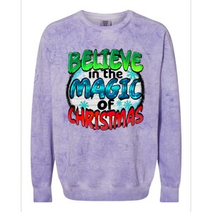 Believe In The Magic Of Christmas Colorblast Crewneck Sweatshirt